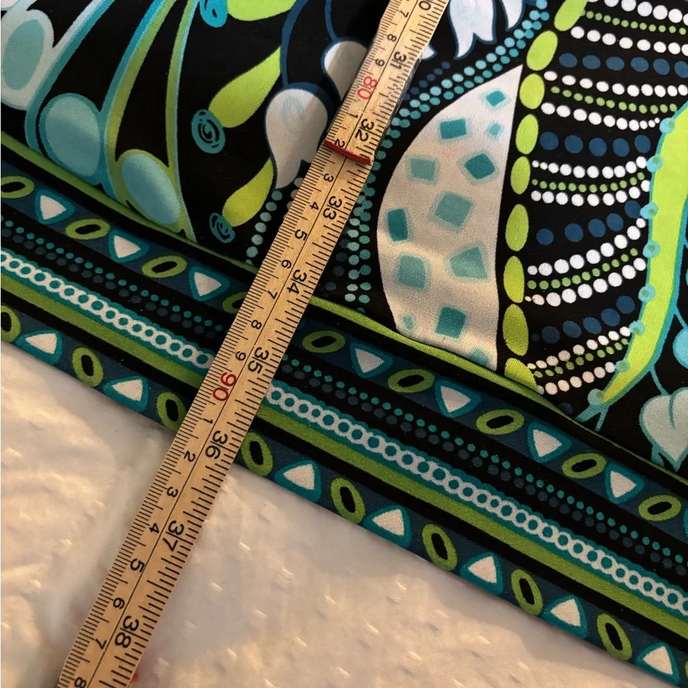 Cocomo Green and Blue Patterned Midi Dress Medium - Picture 7 of 7
